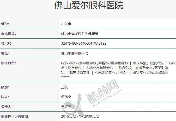 六、佛山爱尔眼科医院真实的患者评价如下：