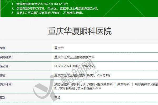 六、重庆华厦眼科医院怎么预约：